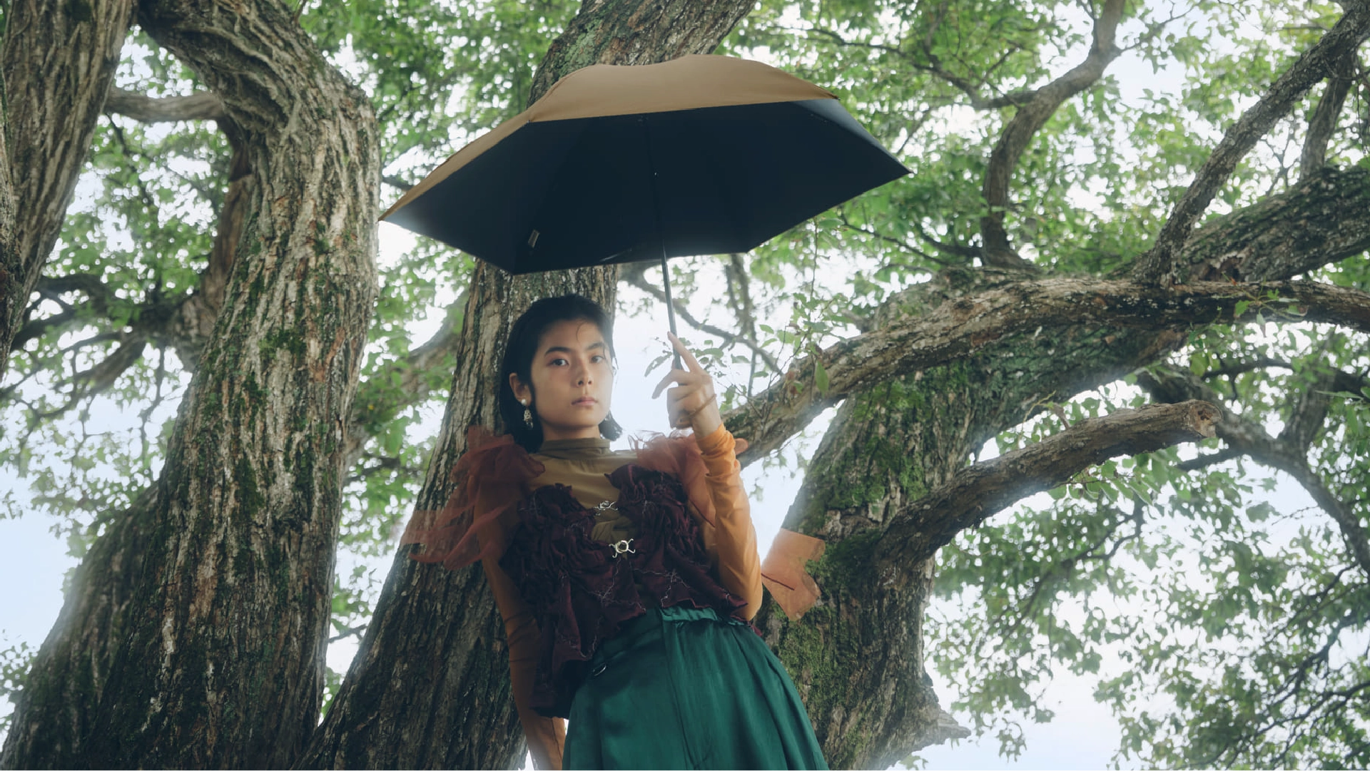 3段2WAY 折りたたみ日傘（I字手元）