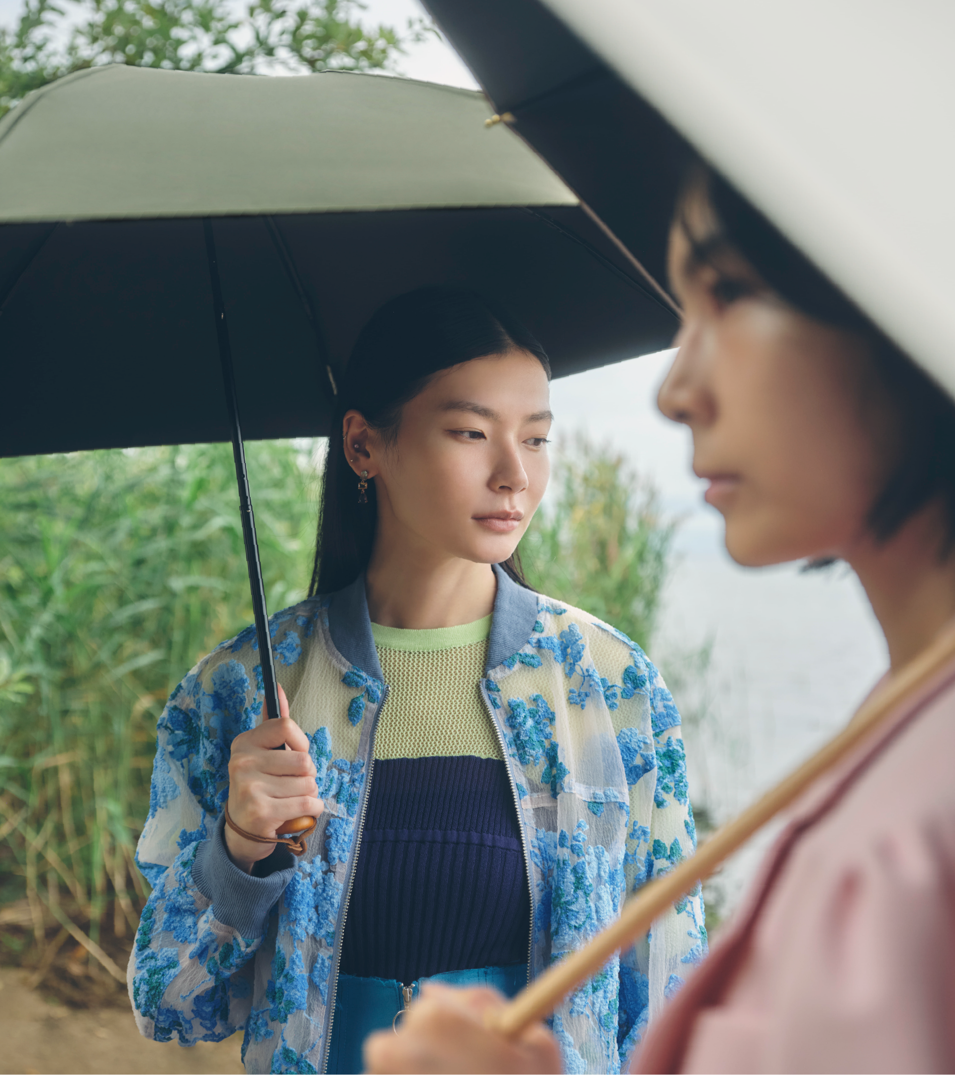 3段2WAY 折りたたみ日傘（I字手元）