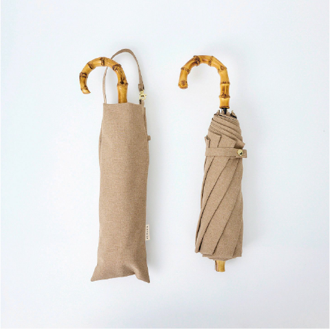 折りたたみ日傘 シャンブレーベージュ