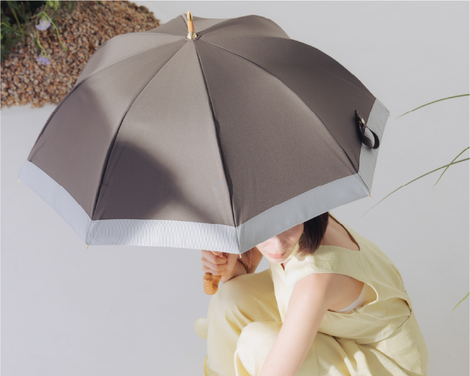 完全遮光日傘 長傘 バイカラー