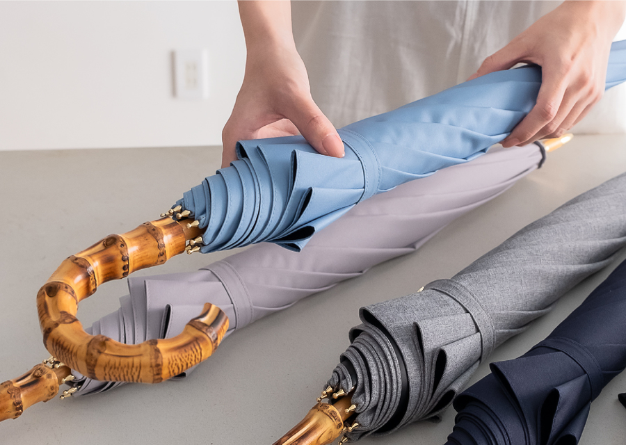 長傘S（50cm）ワンカラーブルーグレー