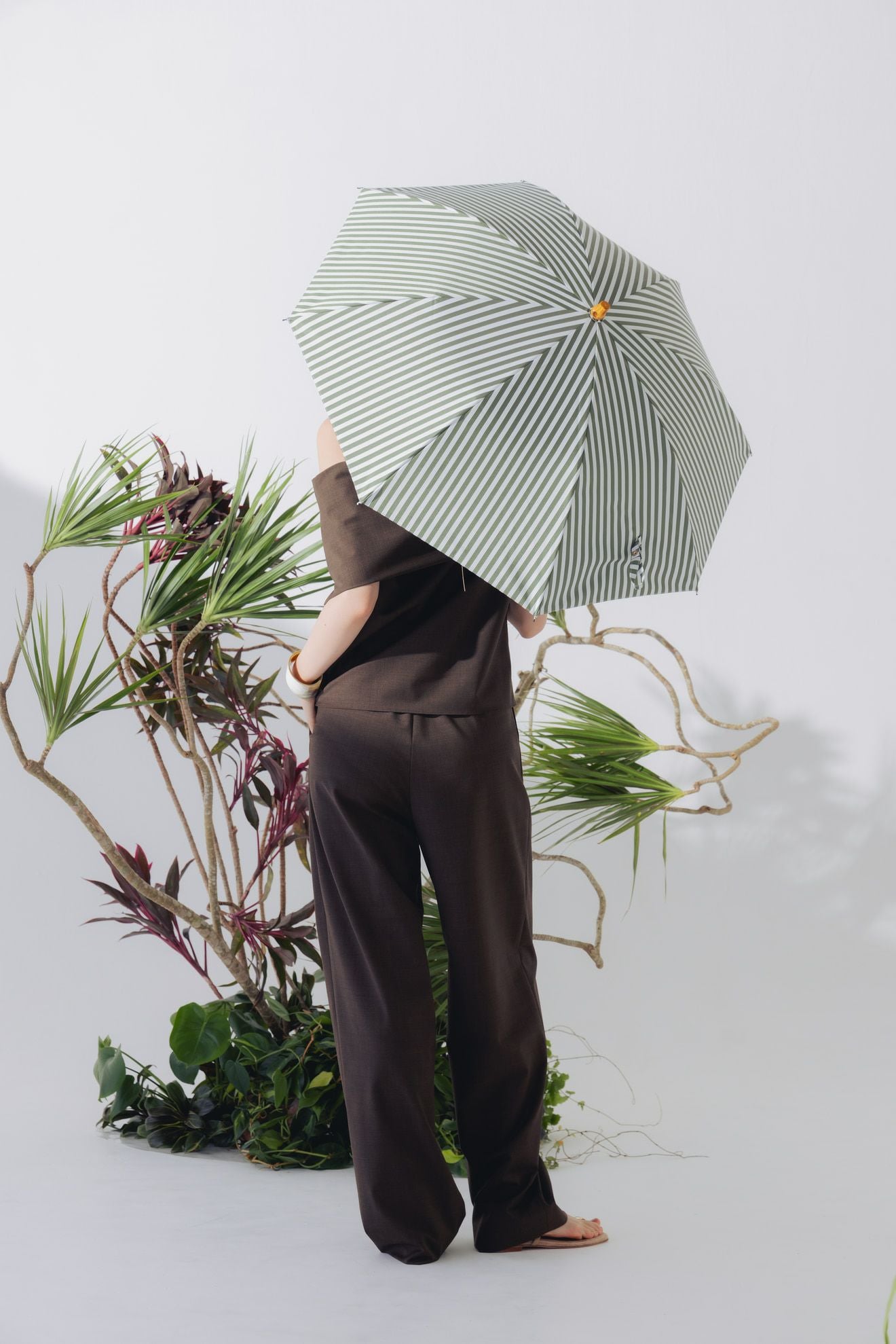 完全遮光100% 日傘 長傘 M(55cm)ストライプ|untule公式 完全遮光100% 日傘 長傘 M(55cm)ストライプ|untule公式