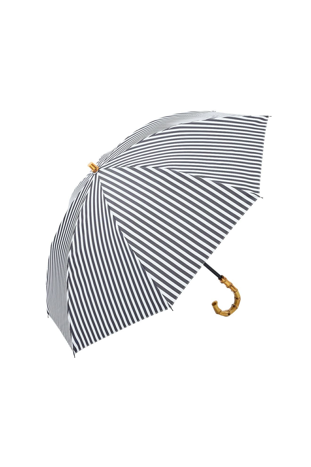 完全遮光日傘 UV100%カット 2段2WAY 折りたたみ日傘 ストライプ