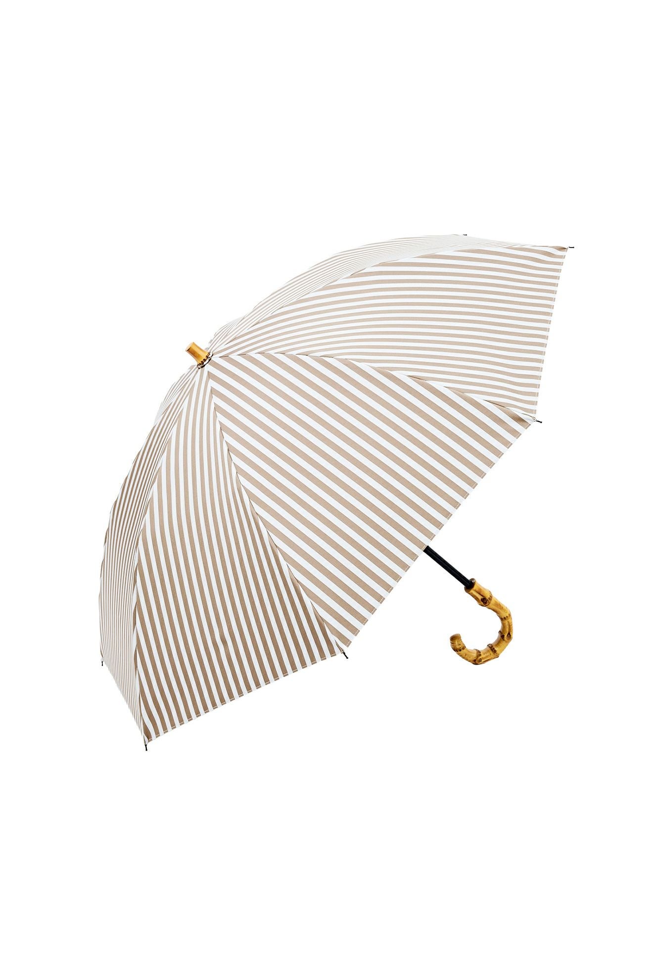 完全遮光日傘 UV100%カット 2段2WAY 折りたたみ日傘 ストライプ