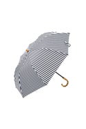 完全遮光日傘 UV100%カット 2段EASY 折りたたみ日傘 ストライプ