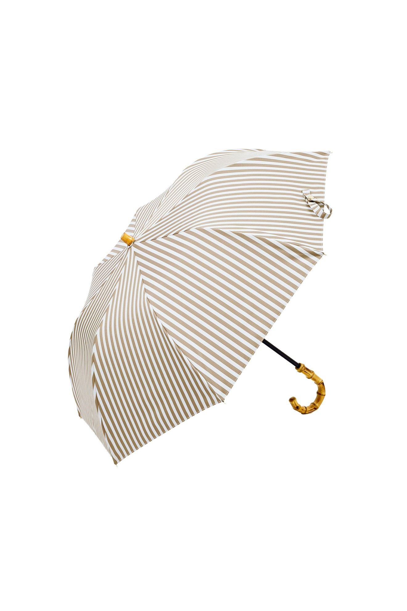 完全遮光日傘 UV100%カット 2段EASY 折りたたみ日傘 ストライプ
