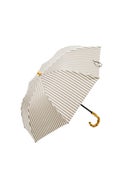 完全遮光日傘 UV100%カット 2段EASY 折りたたみ日傘 ストライプ