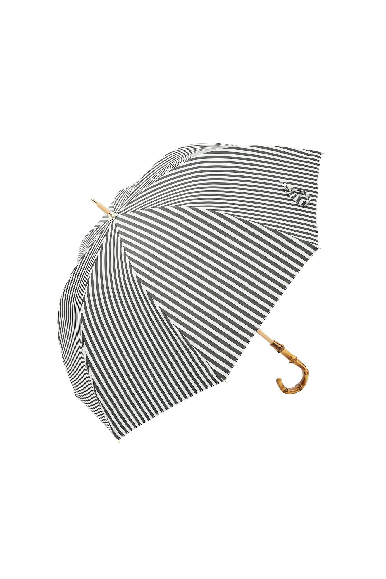 完全遮光日傘 UV100%カット 長傘 M ストライプ