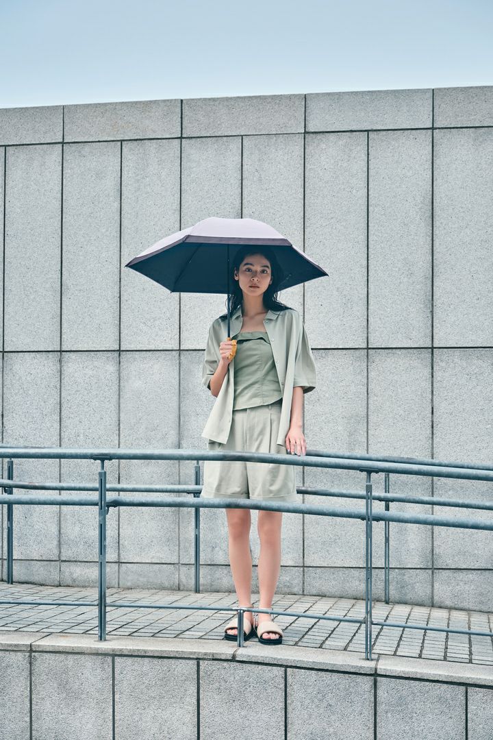 完全遮光日傘 UV100%カット 3段コンパクト 折りたたみ日傘 バイカラー