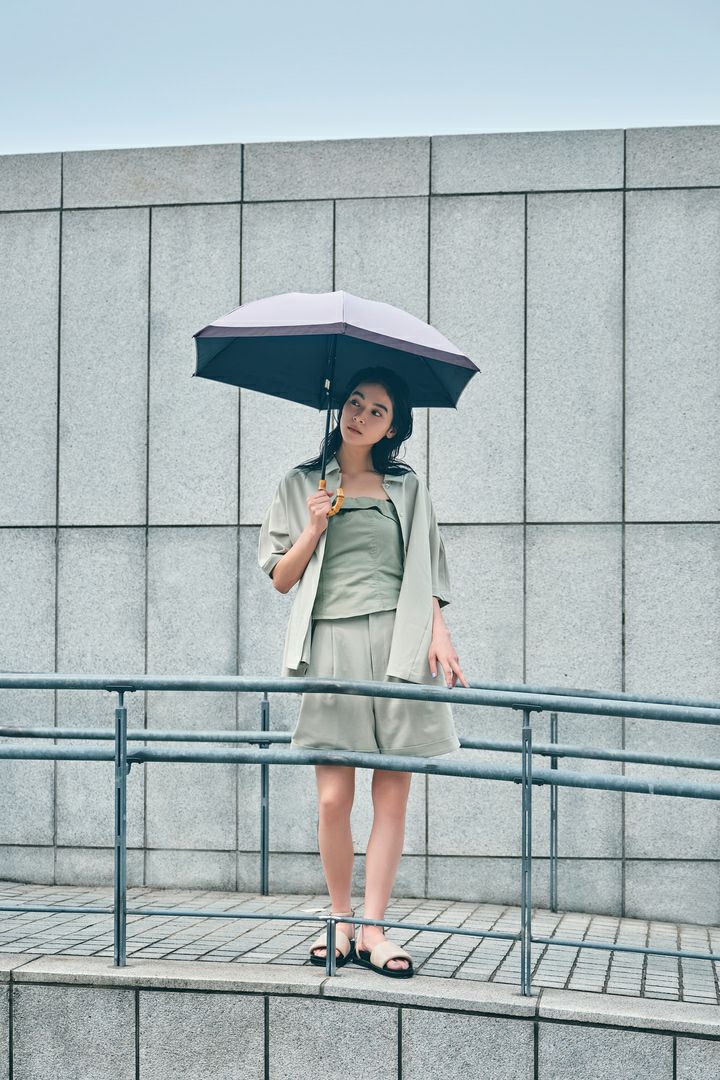 完全遮光日傘 UV100%カット 3段コンパクト 折りたたみ日傘 バイカラー