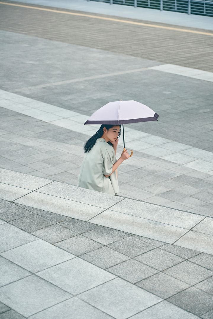 完全遮光日傘 UV100%カット 3段コンパクト 折りたたみ日傘 バイカラー