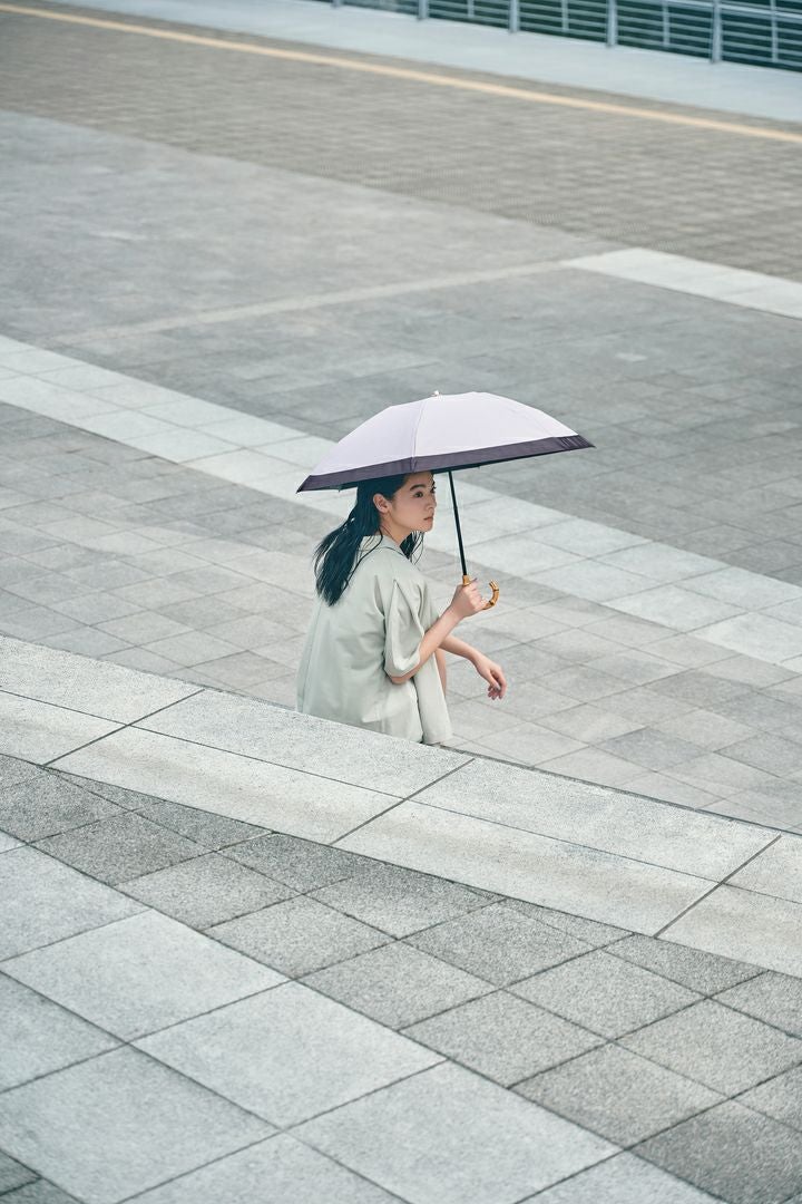 完全遮光日傘 UV100%カット 3段コンパクト 折りたたみ日傘 バイカラー