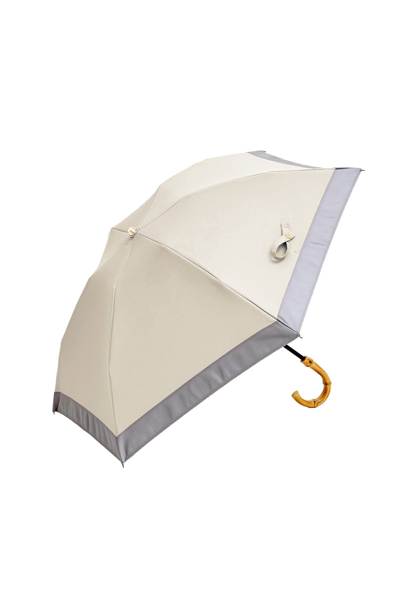 完全遮光日傘 UV100%カット 3段コンパクト 折りたたみ日傘 バイカラー