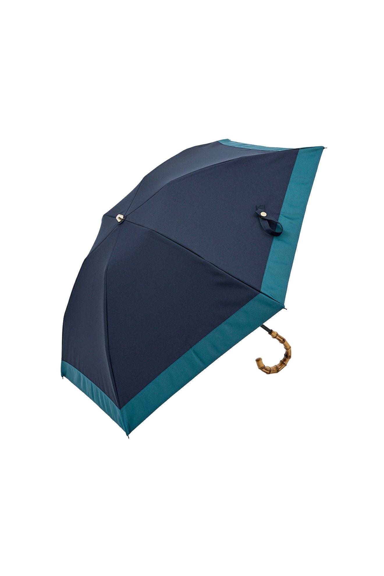 完全遮光100% 3段コンパクト 折りたたみ日傘/バイカラー(50cm)