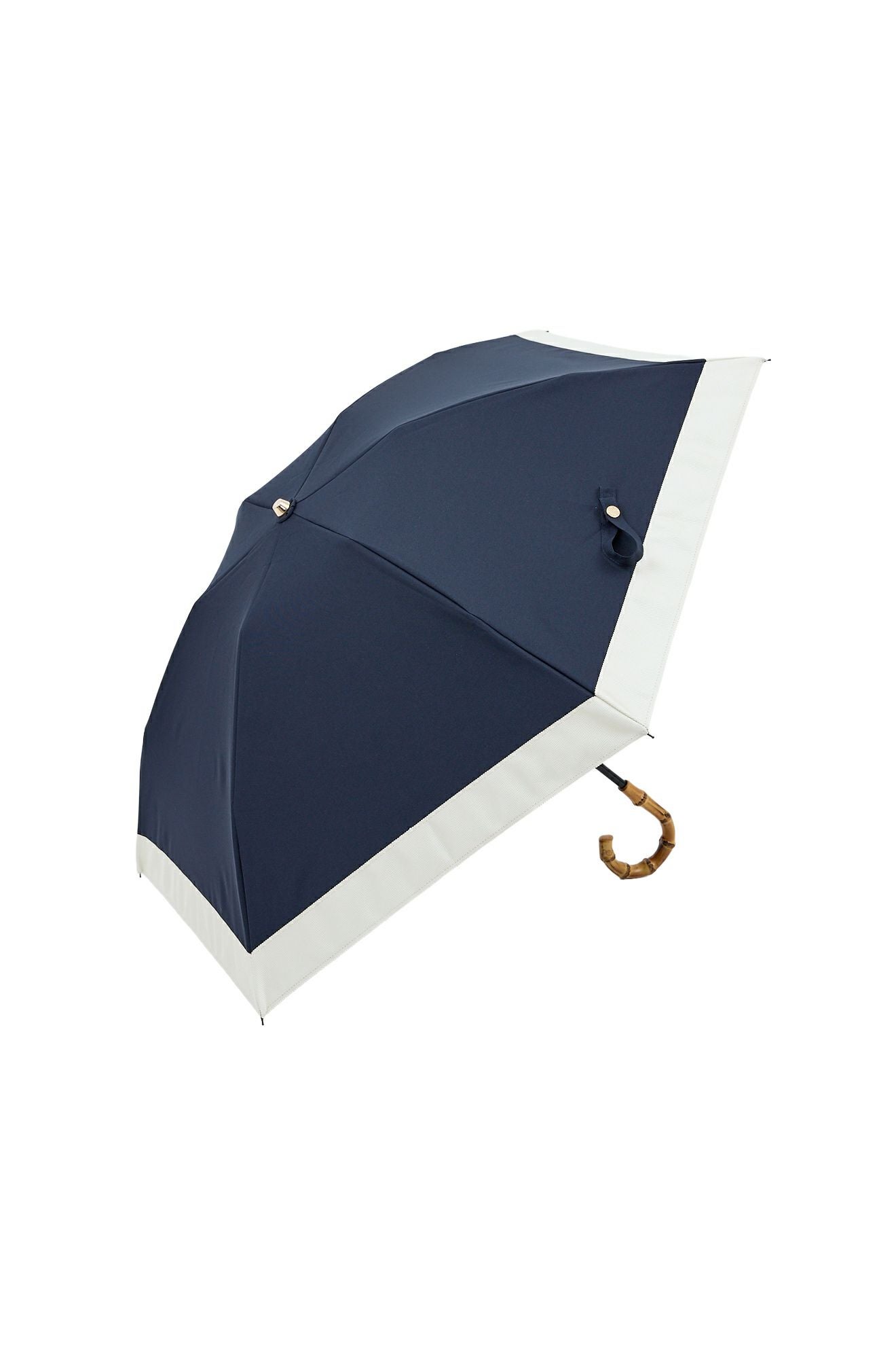 完全遮光日傘 UV100%カット 3段コンパクト 折りたたみ日傘 バイカラー