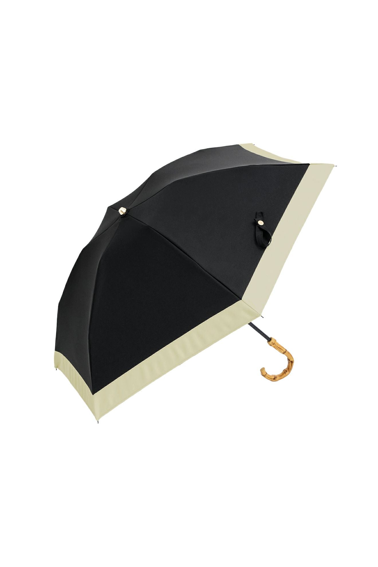 完全遮光日傘 UV100%カット 3段コンパクト 折りたたみ日傘 バイカラー