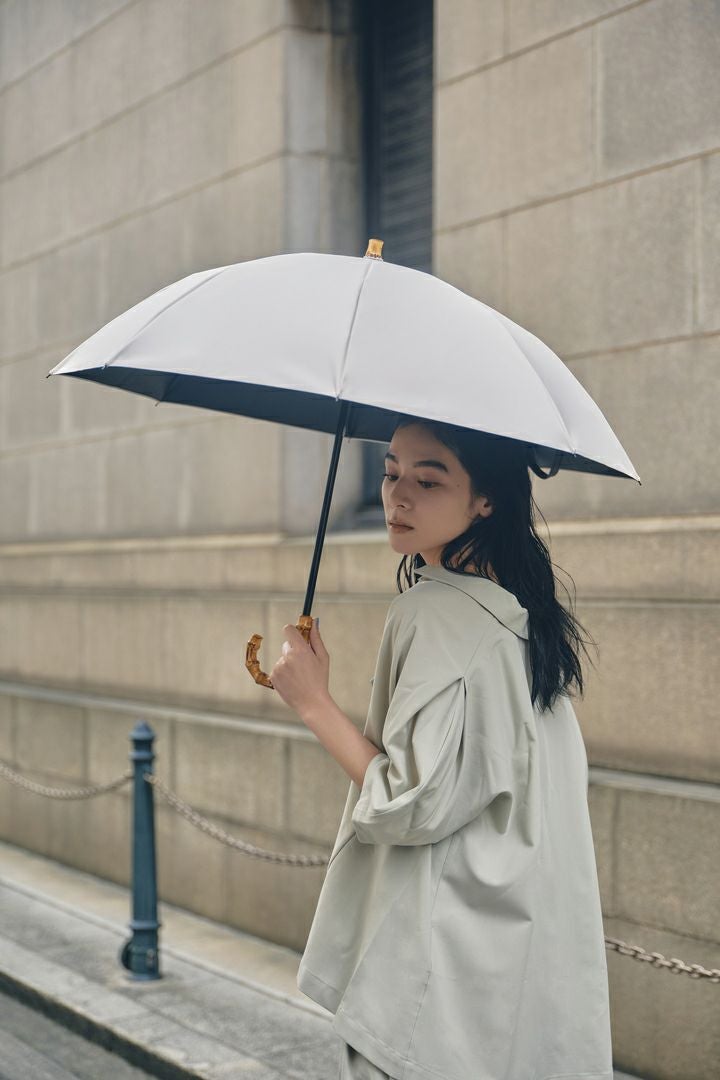 完全遮光日傘 UV100%カット 2段2WAY 折りたたみ日傘 ワンカラー