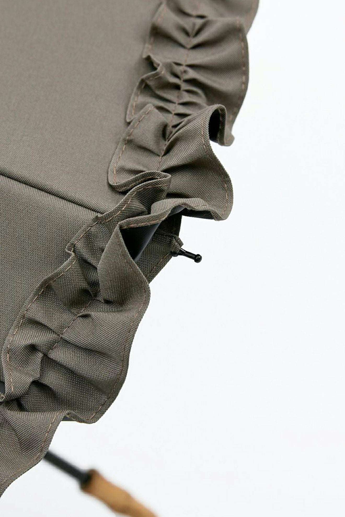 完全遮光日傘 UV100%カット 2段2WAY 折りたたみ日傘 フリル