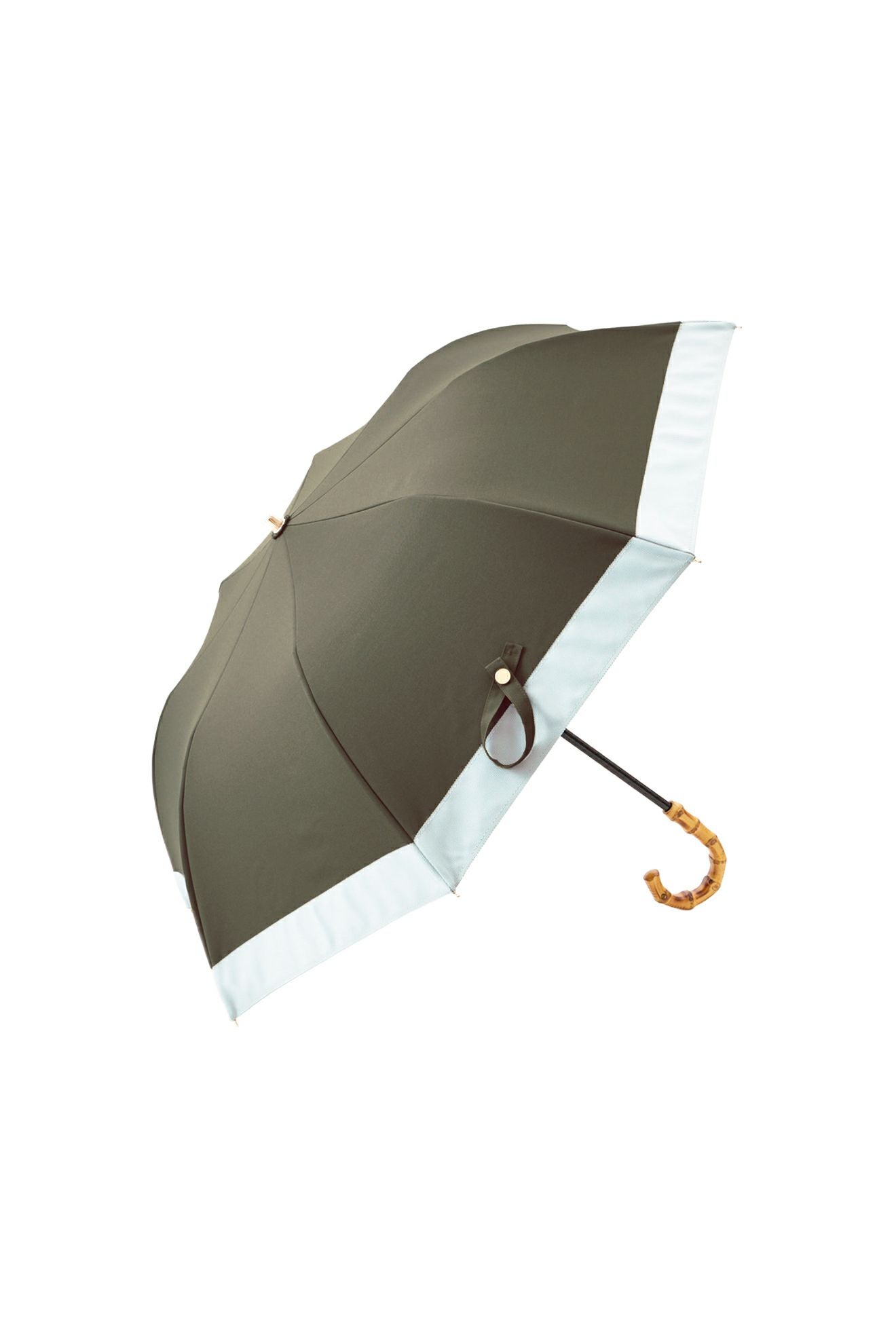 完全遮光日傘 UV100%カット 2段EASY 折りたたみ日傘 バイカラー