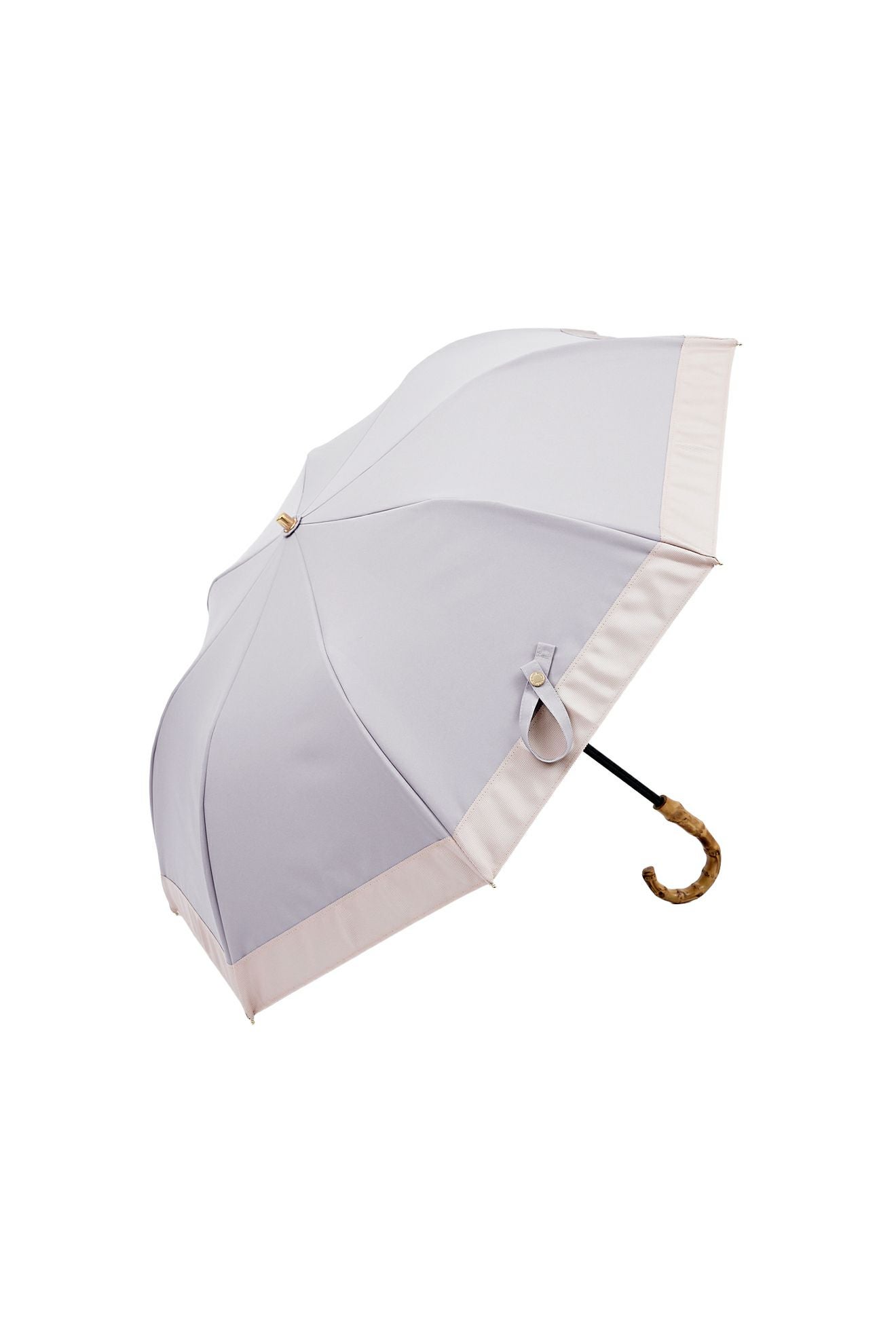 完全遮光100% 2段EASY 折りたたみ日傘/バイカラー(50cm)