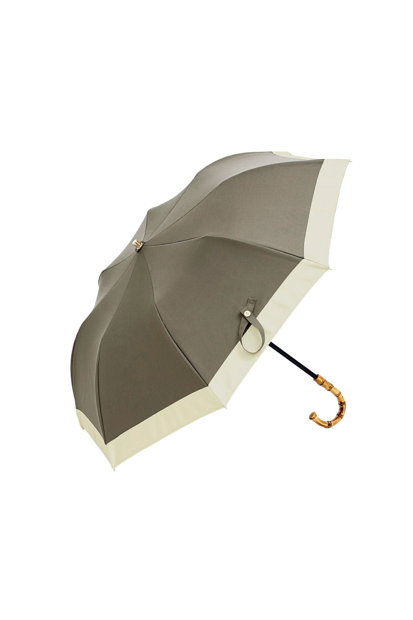 完全遮光日傘 UV100%カット 2段EASY 折りたたみ日傘 バイカラー