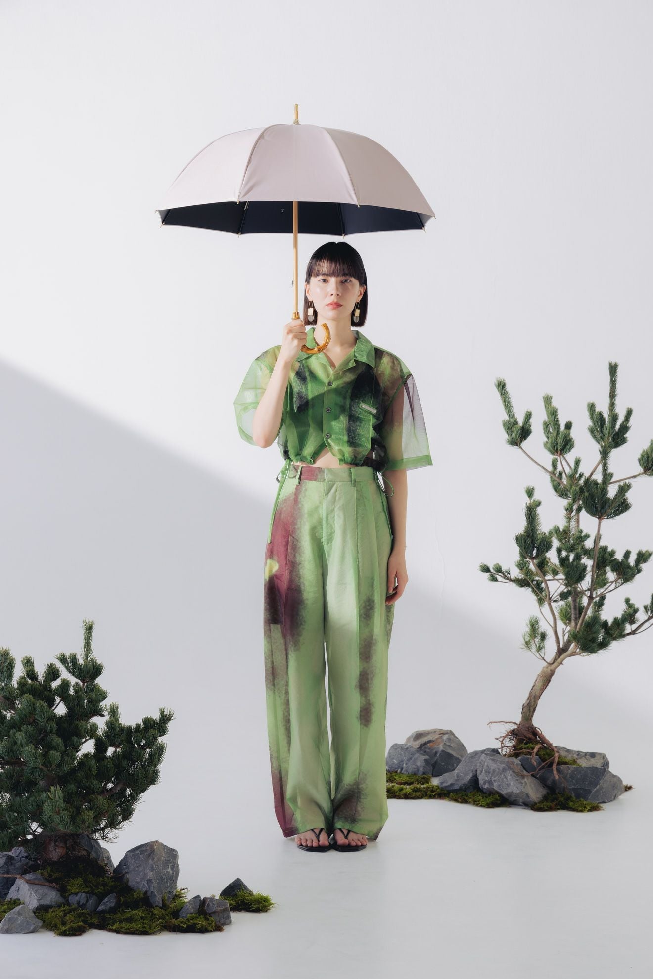 完全遮光日傘 UV100%カット 長傘 S ワンカラー