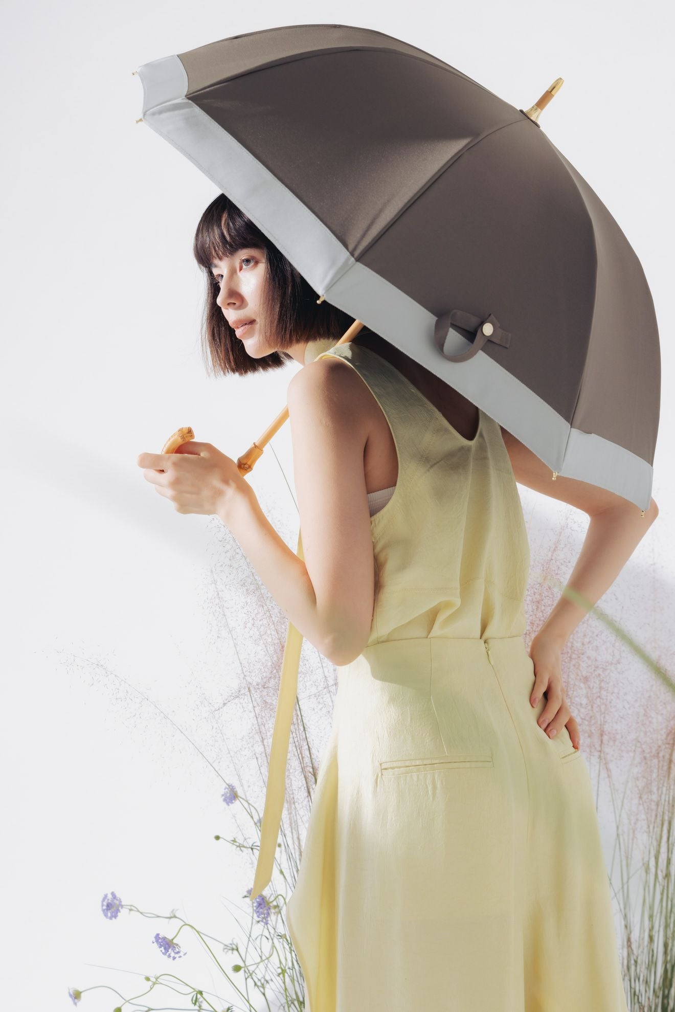 完全遮光100% 長傘 S/バイカラー(50cm)