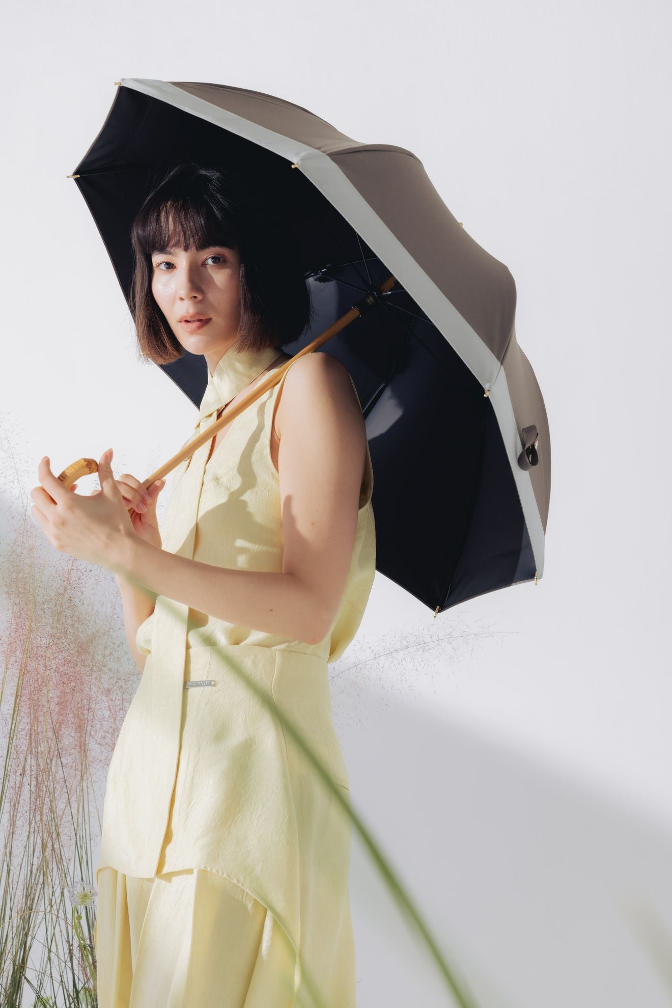 完全遮光100% 長傘 S/バイカラー(50cm)