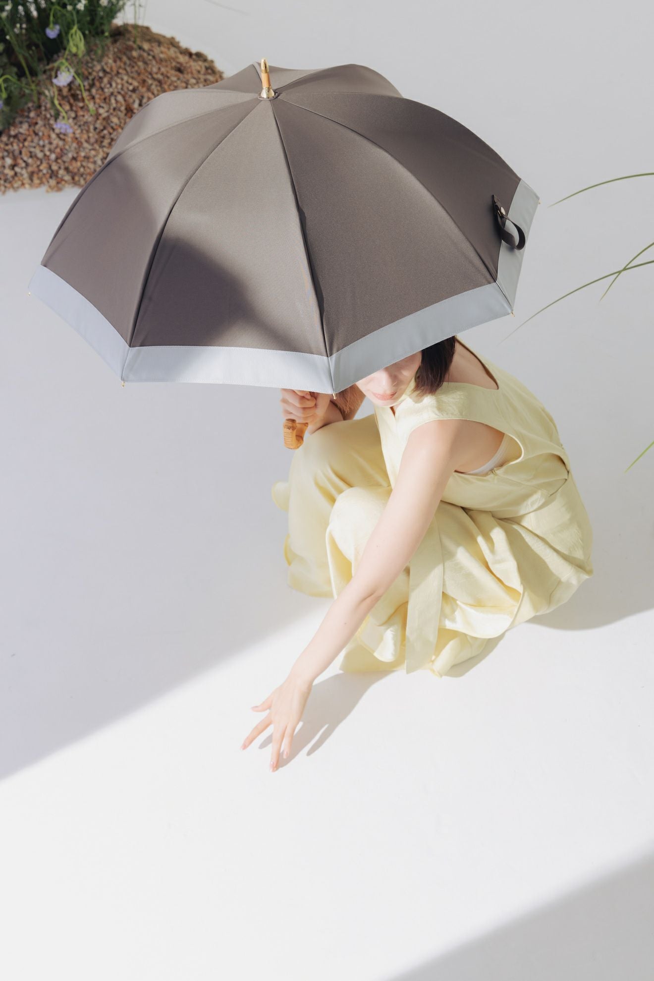 完全遮光100% 長傘 S/バイカラー(50cm)