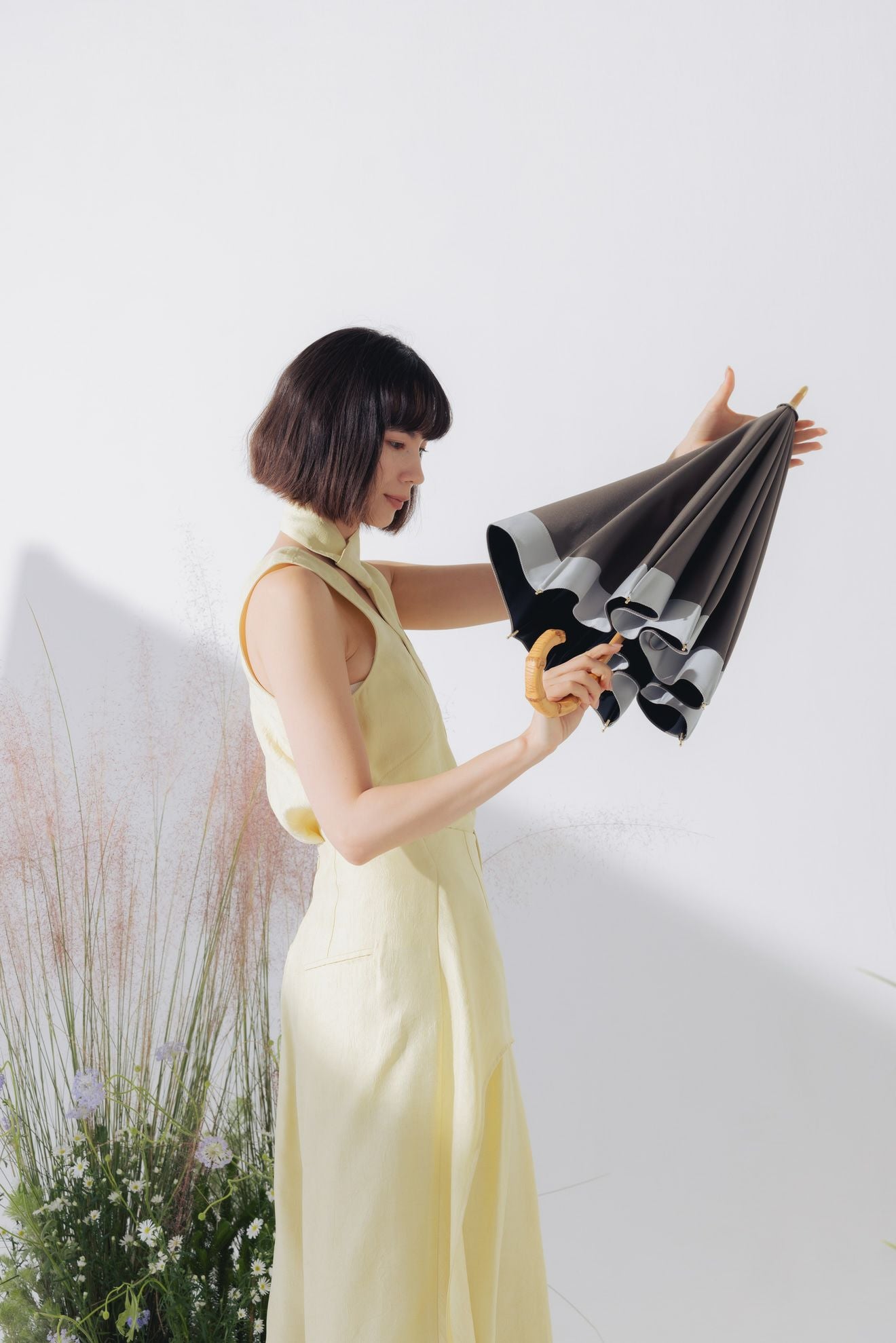 完全遮光100% 長傘 S/バイカラー(50cm)