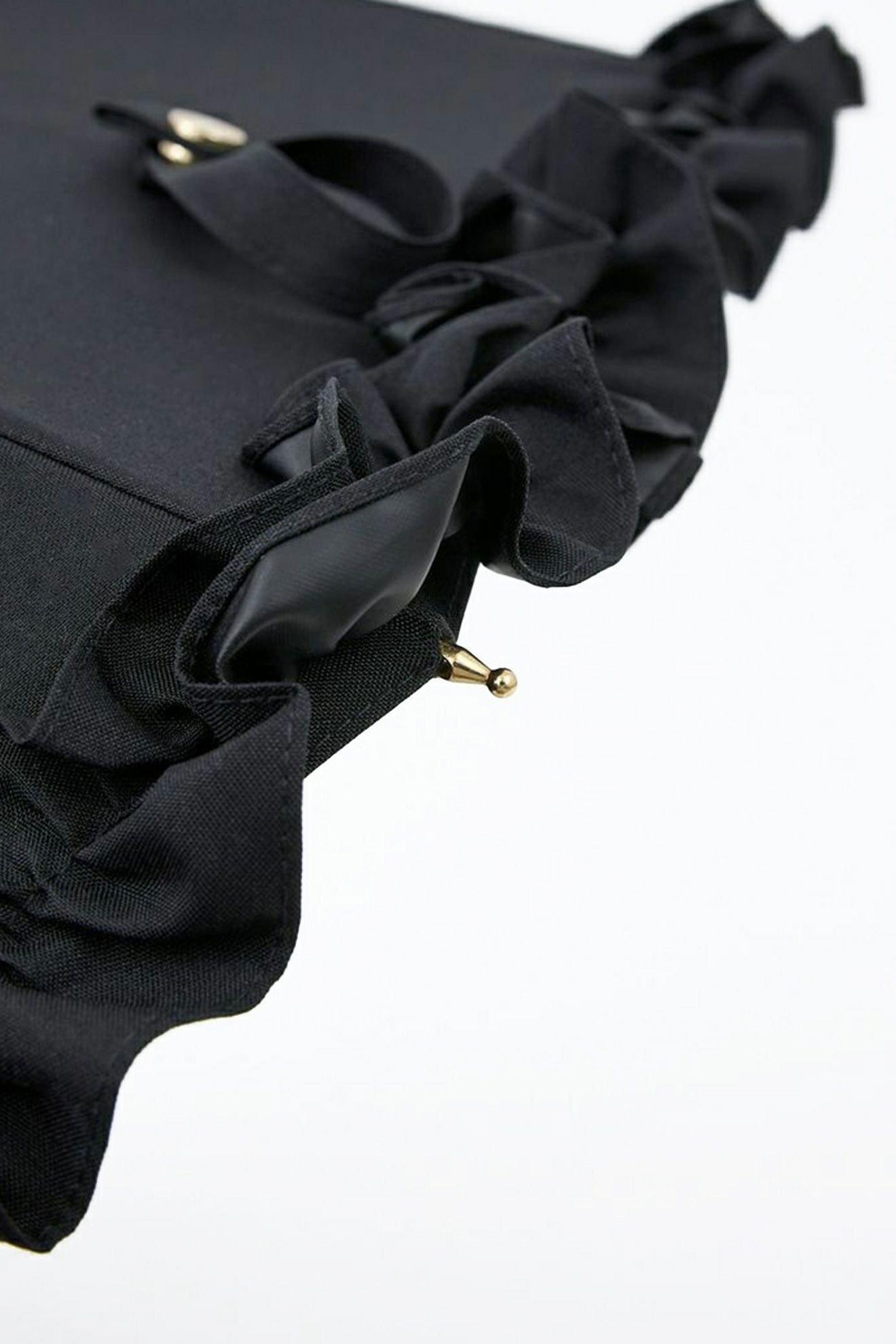 完全遮光日傘 UV100%カット 長傘 S フリル