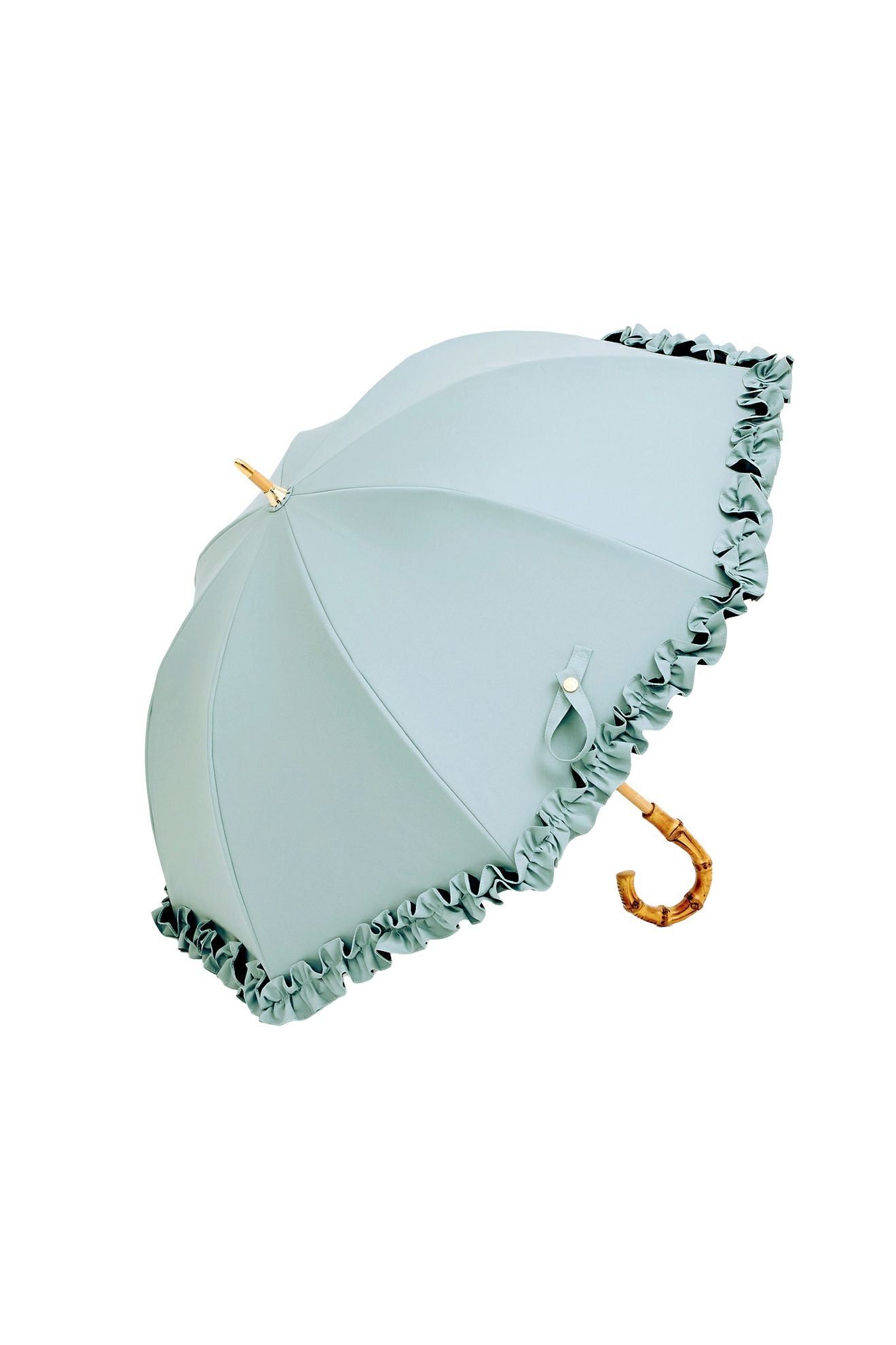 完全遮光日傘 UV100%カット 長傘 S フリル