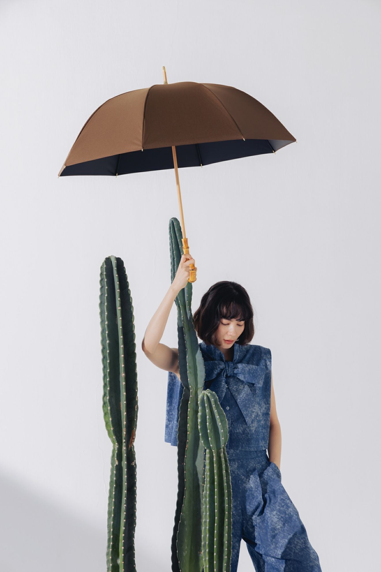 完全遮光日傘 UV100%カット 長傘 M ワンカラー