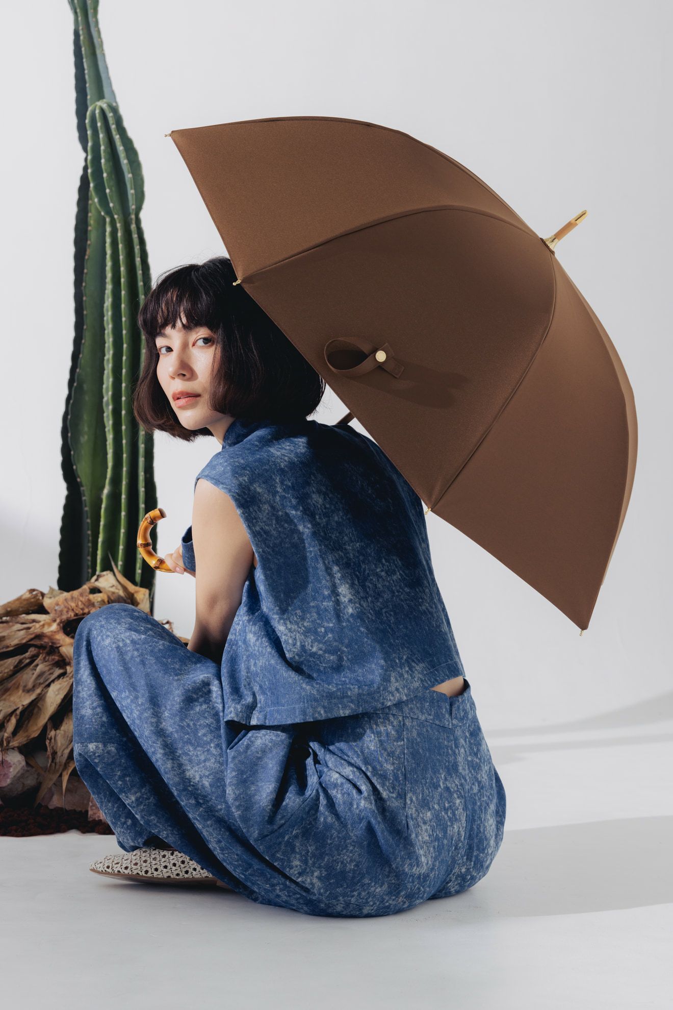 完全遮光日傘 UV100%カット 長傘 M ワンカラー