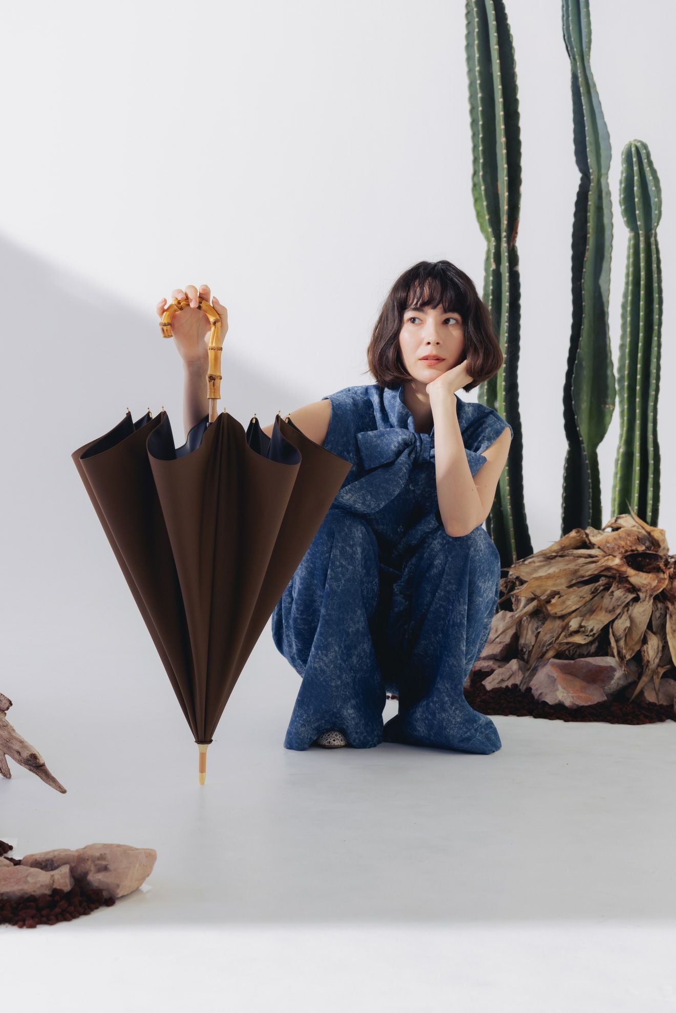 完全遮光日傘 UV100%カット 長傘 M ワンカラー