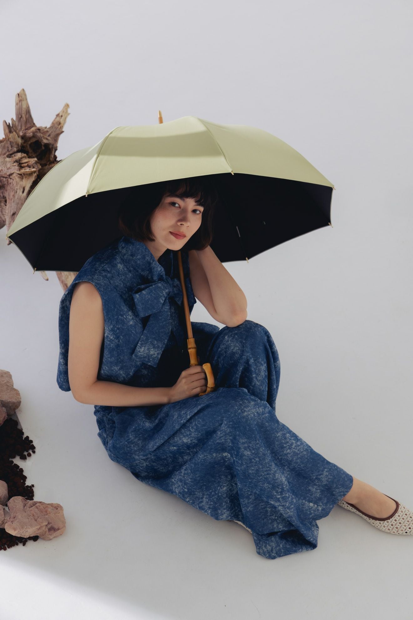 完全遮光日傘 UV100%カット 長傘 M ワンカラー