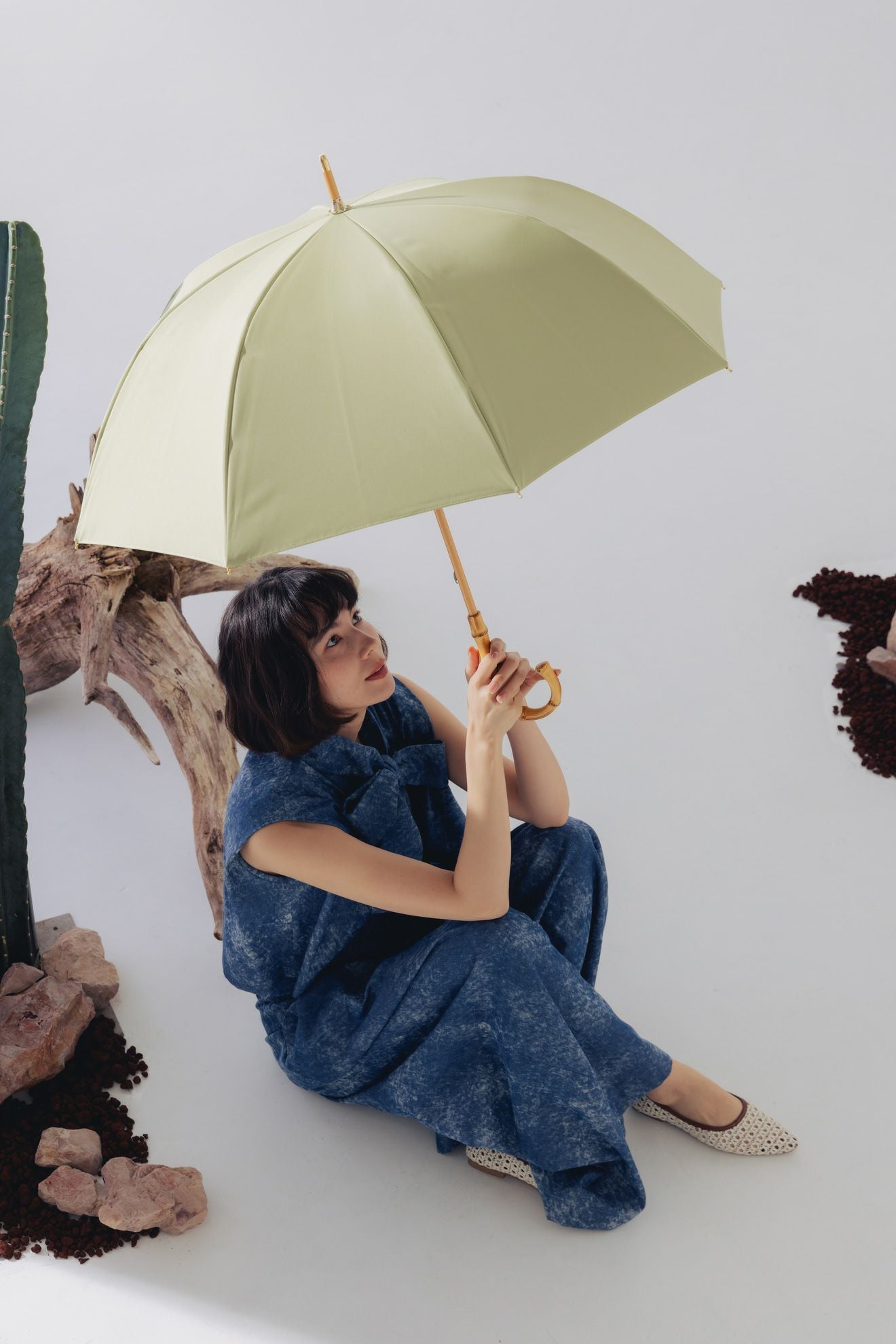 完全遮光日傘 UV100%カット 長傘 M ワンカラー