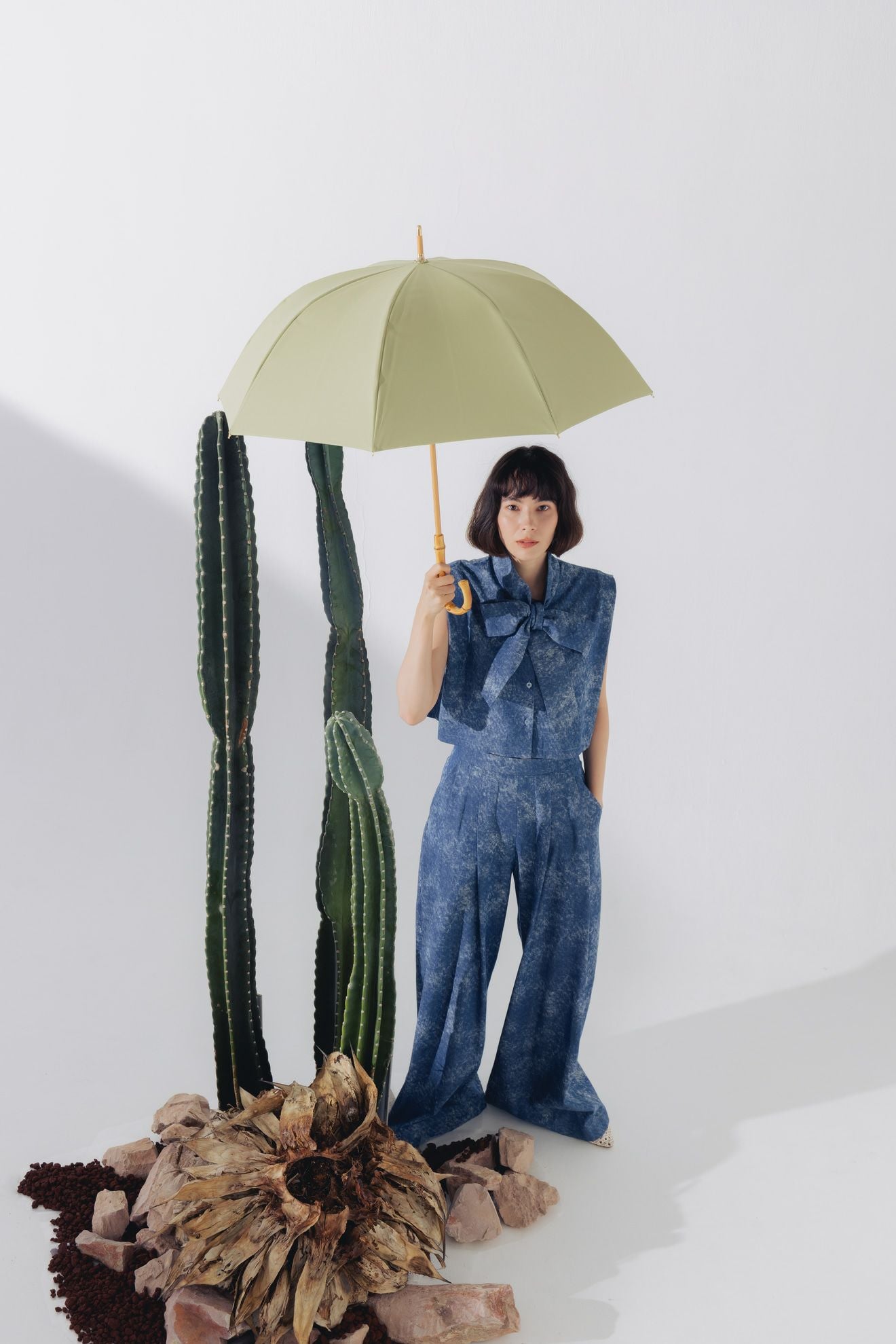 完全遮光日傘 UV100%カット 長傘 M ワンカラー