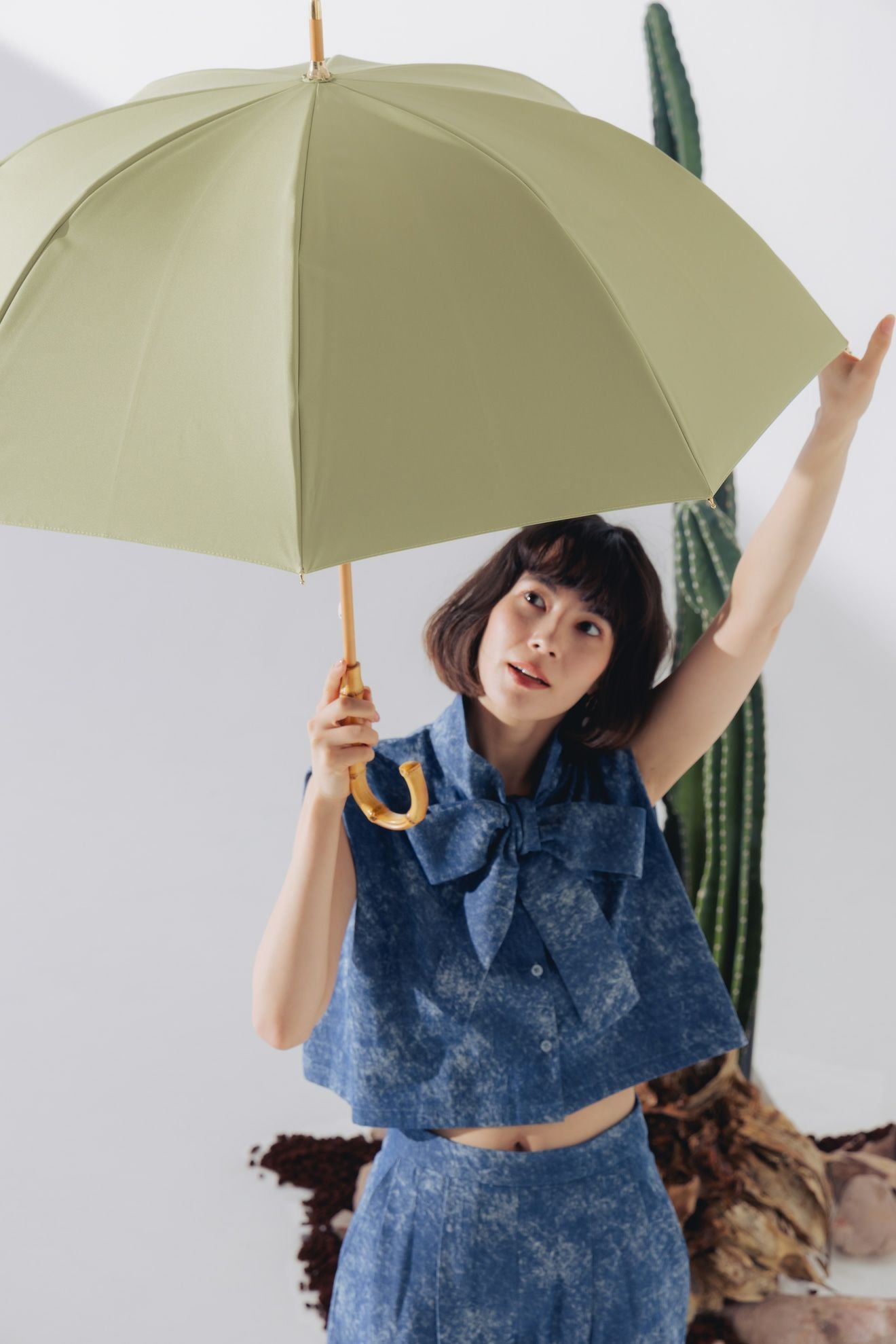 完全遮光日傘 UV100%カット 長傘 M ワンカラー