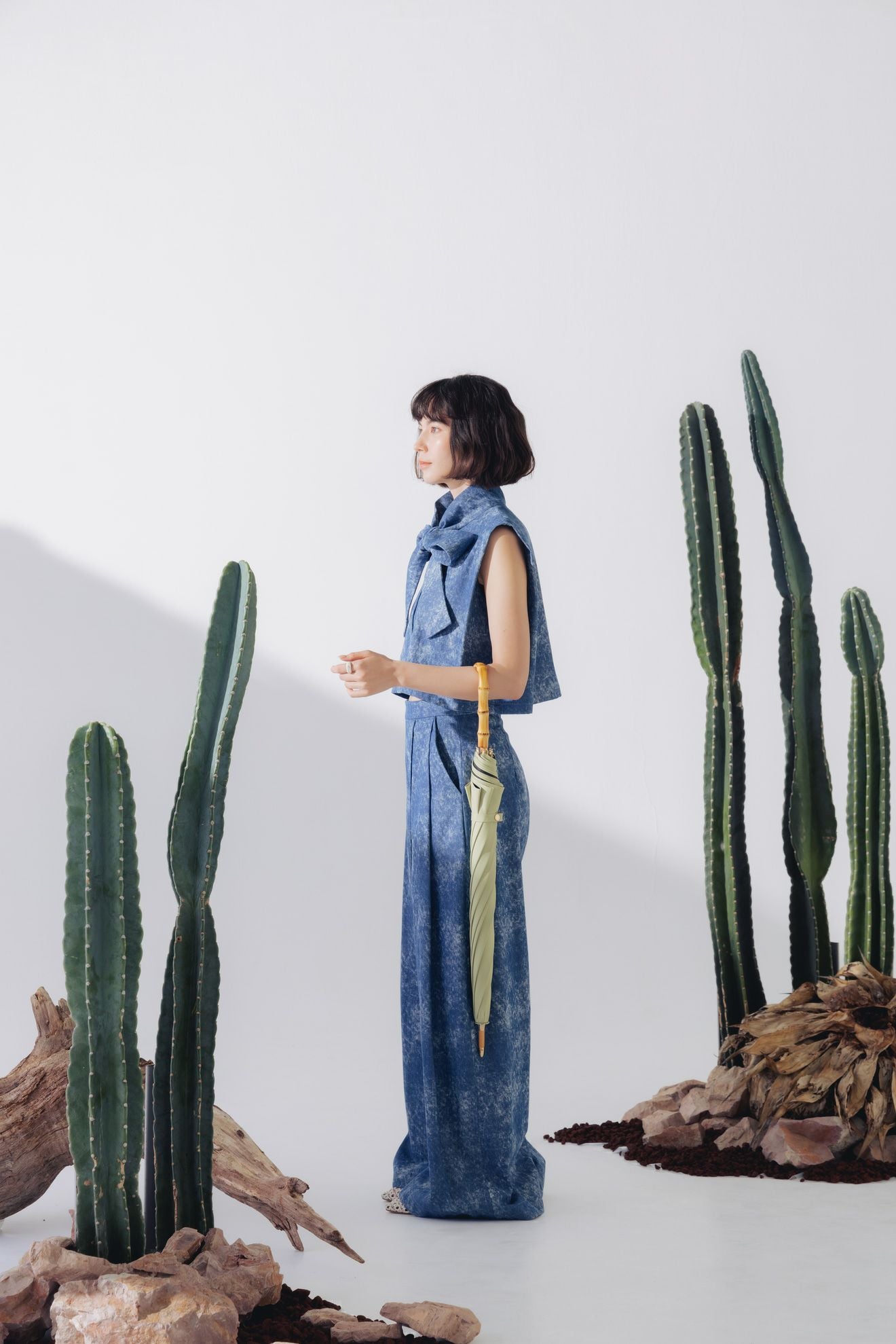 完全遮光100% 長傘 M/ワンカラー(55cm)