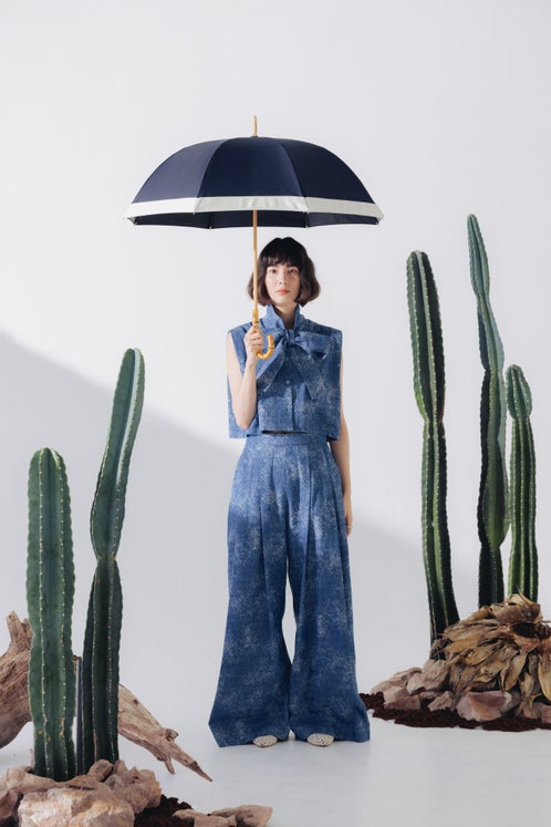 完全遮光日傘 UV100%カット 長傘 M バイカラー