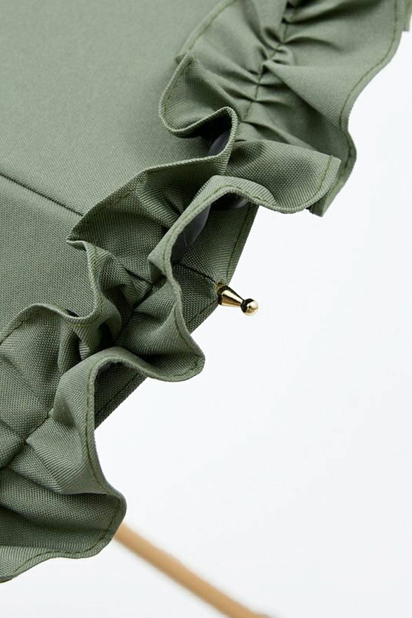 完全遮光日傘 UV100%カット 長傘 M フリル