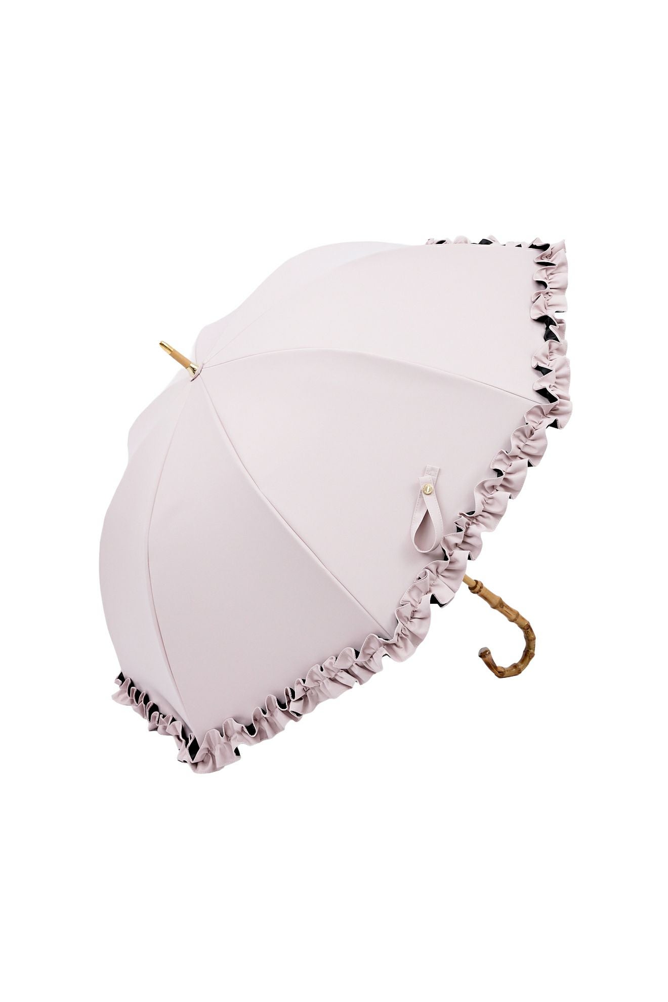 完全遮光日傘 UV100%カット 長傘 M フリル