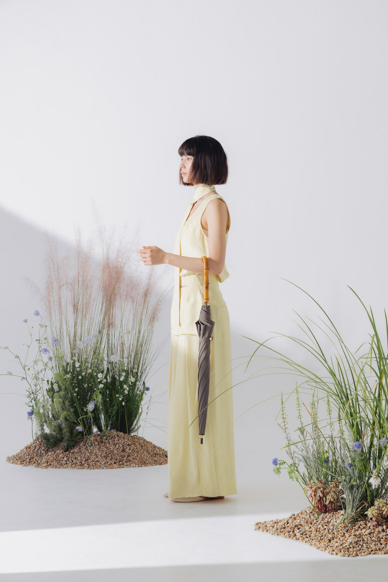 完全遮光日傘 UV100%カット 長傘 L ワンカラー