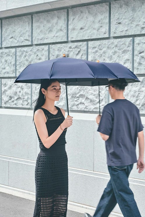 完全遮光日傘 UV100%カット 3段EASY 折りたたみ日傘 ニュートラル