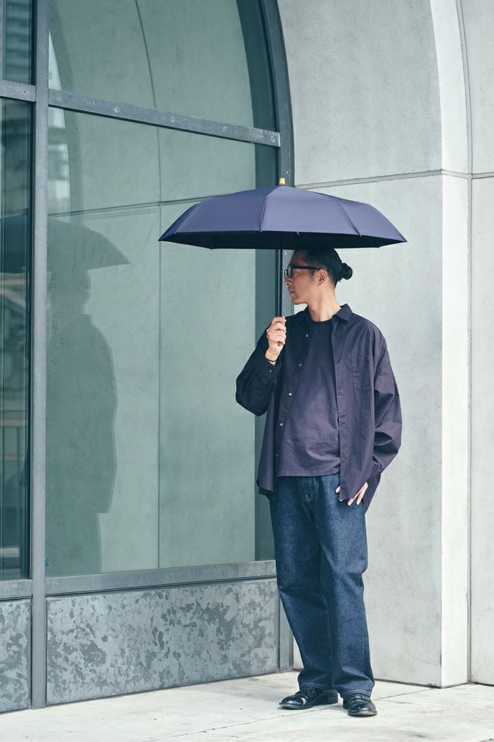 完全遮光日傘 UV100%カット 3段EASY 折りたたみ日傘 ニュートラル