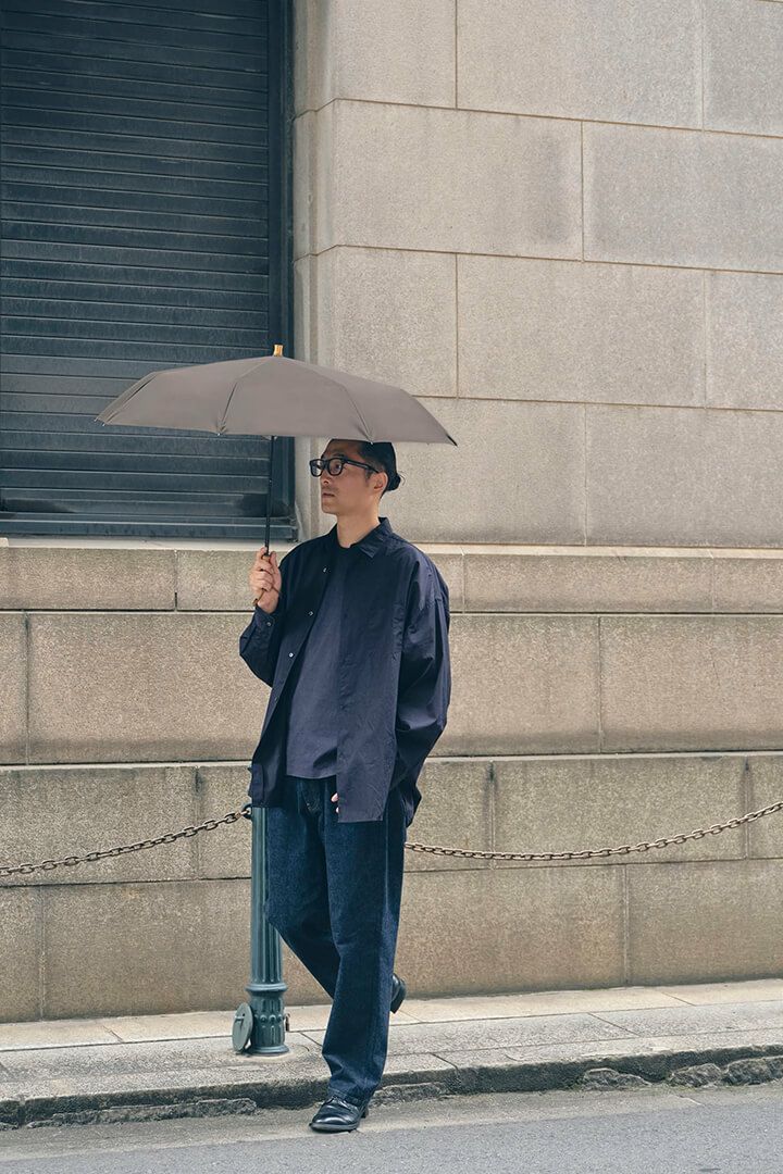 完全遮光日傘 UV100%カット 3段EASY 折りたたみ日傘 ニュートラル