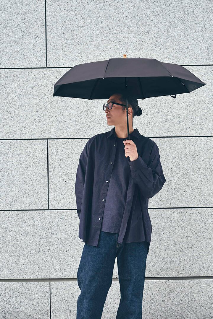 完全遮光日傘 UV100%カット 3段EASY 折りたたみ日傘 ニュートラル