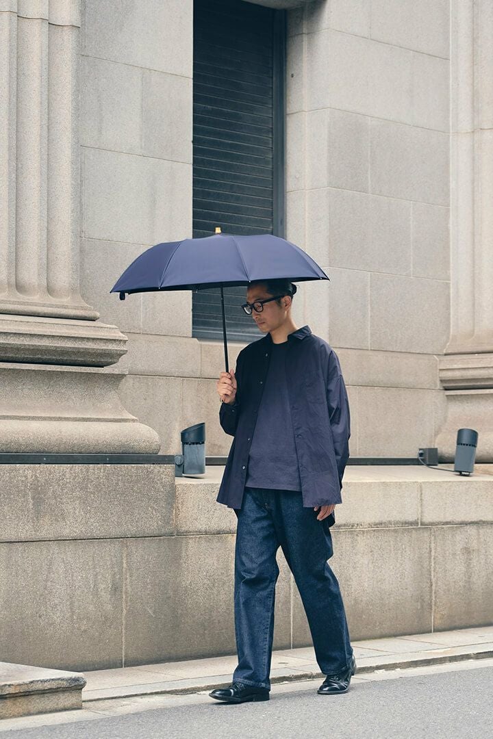 完全遮光日傘 UV100%カット 2段EASY 折りたたみ日傘 ニュートラル