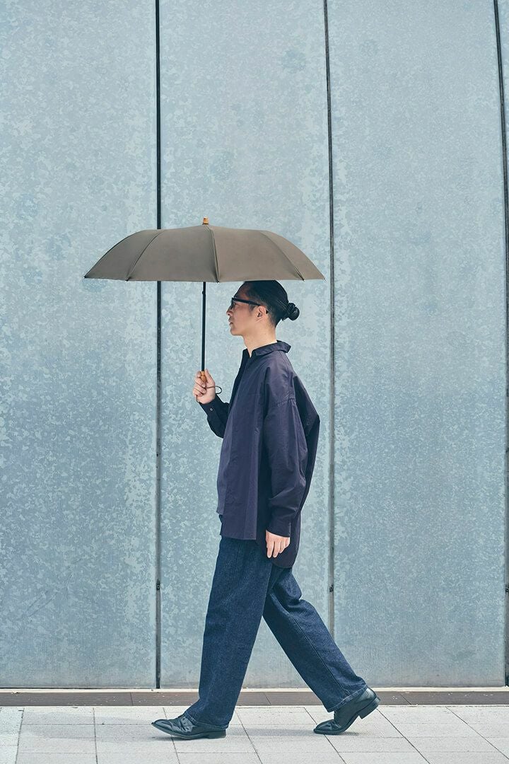 完全遮光日傘 UV100%カット 2段EASY 折りたたみ日傘 ニュートラル